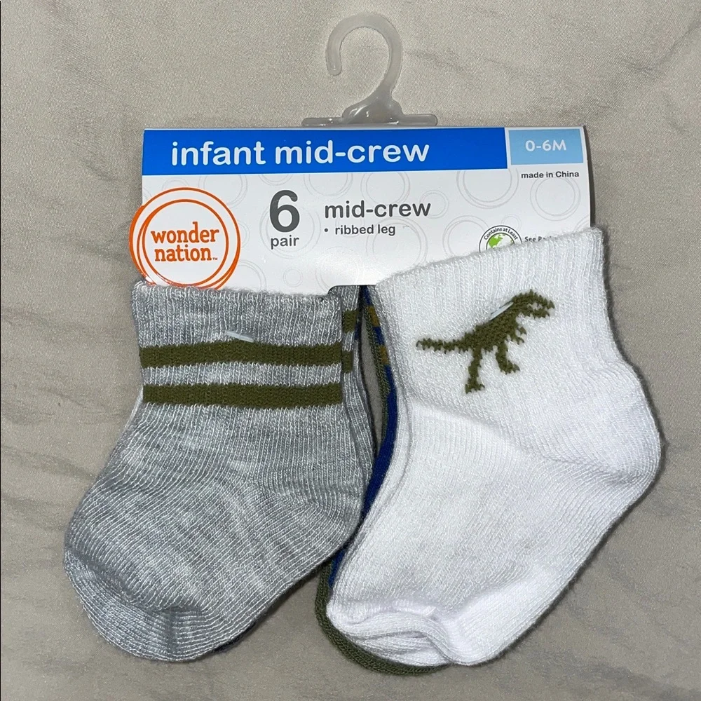 Wonder Nation Infant Socks 0-6 Months